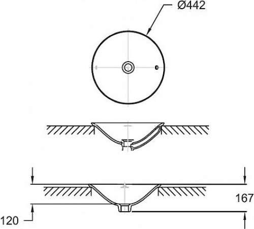 Раковина-чаша Jacob Delafon Carillon 45 см E96118-0