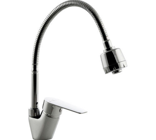 Смеситель для кухни Rossinka Silvermix S35-26 с гибким изливом хром S35-26