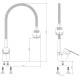 Смеситель для кухни Rossinka Silvermix S35-26 с гибким изливом хром S35-26