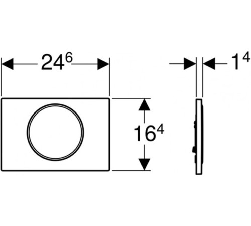 Смывная клавиша Geberit Sigma10 смыв-стоп белый матовый лак 115.758.JT.5