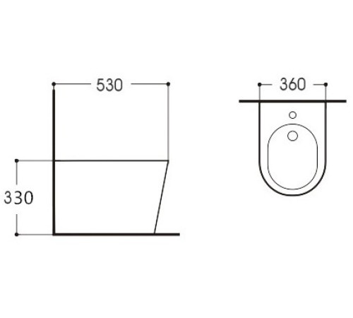 Биде подвесное Aquatek Вега 530х360х330 мм AQ1057-00