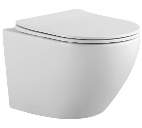 Унитаз подвесной безободковый Aquatek Европа 525х360х320 мм с сиденьем микролифт AQ1901-00