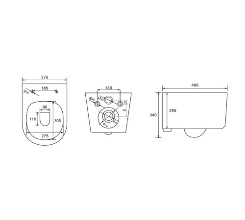 Комплект инсталляции AQUATEK МИЯ Т с унитазом AQ2004T-00 и сиденьем soft-close INS-0000012/AQ2004T-00
