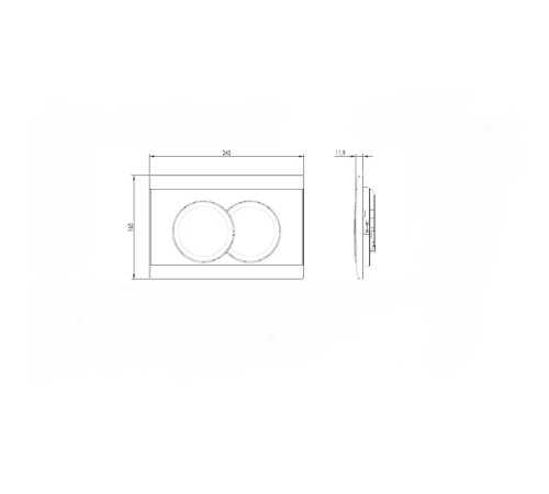 Панель смыва Jacob Delafon черная с круглыми клавишами E36496-BL