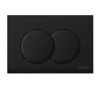 Панель смыва Jacob Delafon черная с круглыми клавишами E36496-BL