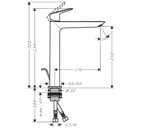 Смеситель для раковины Hansgrohe Logis Fine 240 71257000