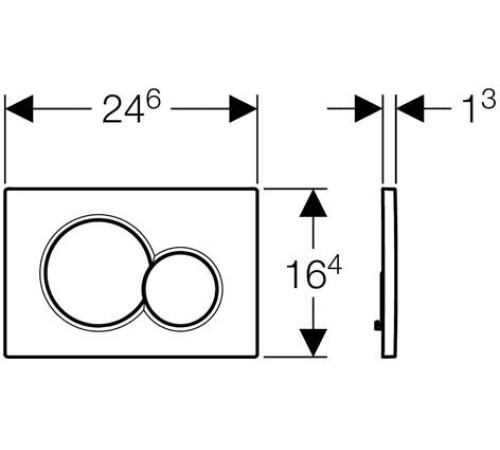 Смывная клавиша Geberit Sigma01 для двойного смыва черный глянцевый 115.770.DW.5
