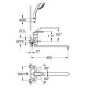 Смеситель универсальный GROHE Multiform с душевым гарнитуром New Tempesta II хром 3270800A