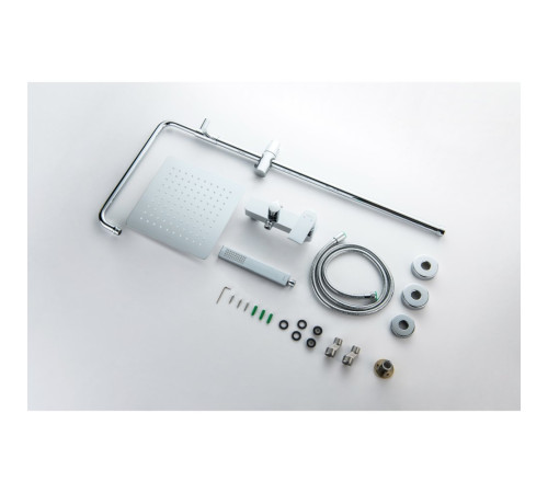 Душевая система Aquanet Лира AQ2465CR со смесителем для душа 250х250 мм хром AQ2465CR