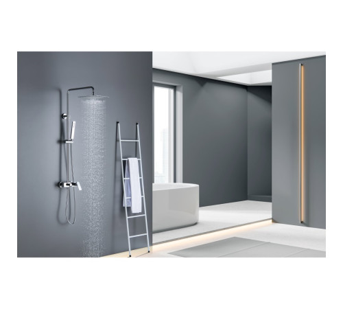 Душевая система Aquanet Лира AQ2465CR со смесителем для душа 250х250 мм хром AQ2465CR