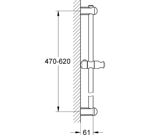 Душевая штанга GROHE Euphoria 600 мм хром 27499000