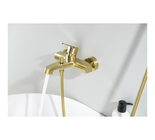 Смеситель для ванны Aquatek Оберон шлифованное золото AQ1240BG