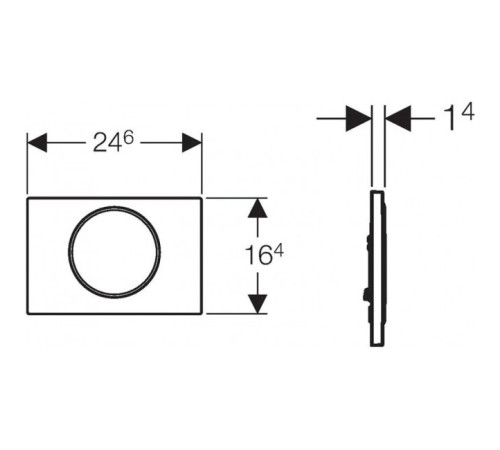Смывная клавиша Geberit Sigma10 смыв-стоп белый/глянцевый хром 115.758.KJ.5