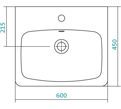Умывальник Sanita Luxe Нео 60 см 1.WH30.2.186