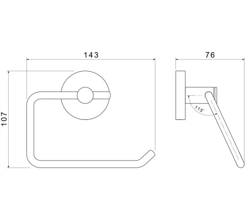 Бумагодержатель квадратный Aquanet Europa хром AQ4118CR