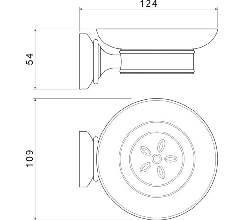 Мыльница для ванной Aquatek Классик матовый черный AQ4503MB