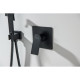 Набор с гигиеническим душем Aquanet Либра (смеситель, лейка, шланг, держатель) матовый черный AQ1619MB