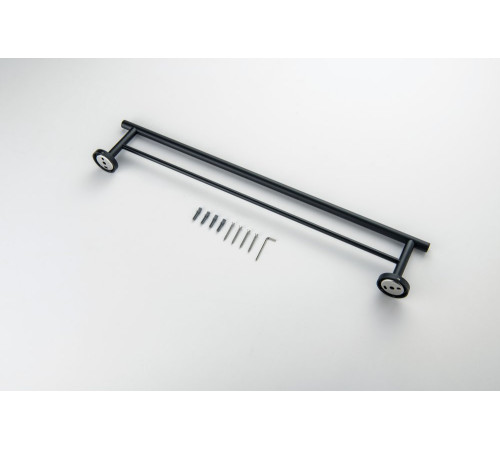 Полотенцедержатель двойной Aquanet Оберон 600 мм матовый черный AQ4230MB