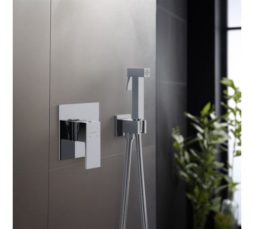 Набор с гигиеническим душем Aquanet Либра (смеситель, лейка, шланг, держатель) AQ1619CR