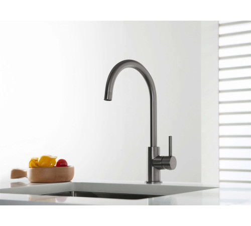 Смеситель для кухни Aquanet Европа оружейная сталь AQ1382BGM