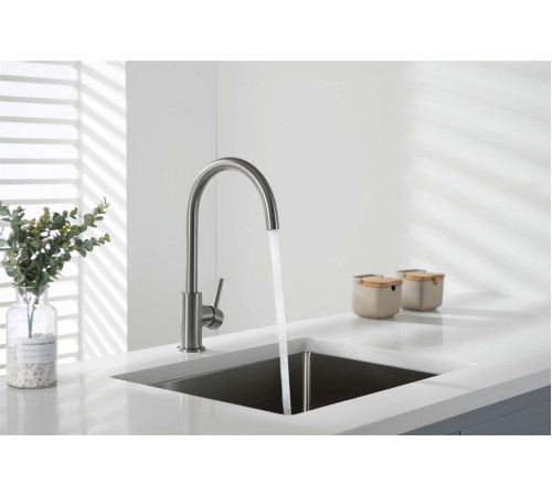 Смеситель для кухни Aquanet Европа оружейная сталь AQ1382BGM