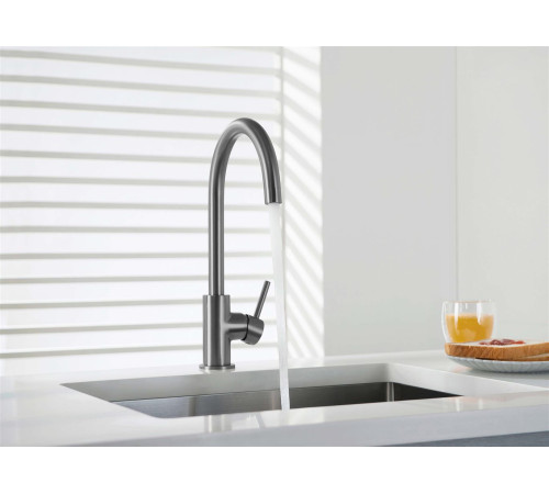 Смеситель для кухни Aquanet Европа оружейная сталь AQ1382BGM