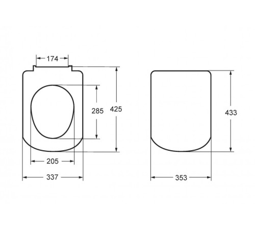 Сиденье с крышкой для унитаза Roca The Gap тонкое микролифт белое ZRU9307682