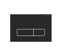 Панель смыва Kordi KDI-0000064 черный матовый ободок хром прямоугольные кнопки 162х244 мм KDI-0000064