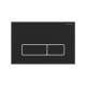 Панель смыва Kordi KDI-0000064 черный матовый ободок хром прямоугольные кнопки 162х244 мм KDI-0000064