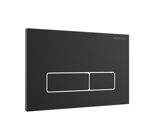 Панель смыва Kordi KDI-0000064 черный матовый ободок хром прямоугольные кнопки 162х244 мм KDI-0000064