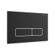 Панель смыва Kordi KDI-0000064 черный матовый ободок хром прямоугольные кнопки 162х244 мм KDI-0000064