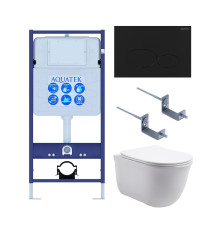 Комплект инсталляции с унитазом 4 в 1 AQUATEK КЛАССИК-074