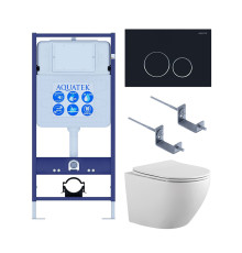 Комплект инсталляции 4 в 1 AQUATEK Европа с унитазом AQ1901-00 и клавишей KDI-0000020 SET AQUATEK ЕВРОПА-020 4в1