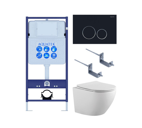 Комплект инсталляции 4 в 1 AQUATEK Европа с унитазом AQ1901-00 и клавишей KDI-0000020 SET AQUATEK ЕВРОПА-020 4в1