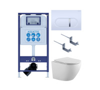 Комплект инсталляции 4 в 1 AQUATEK Европа с унитазом AQ1901-00 и клавишей KDI-0000042 SET AQUATEK ЕВРОПА-042 4в1