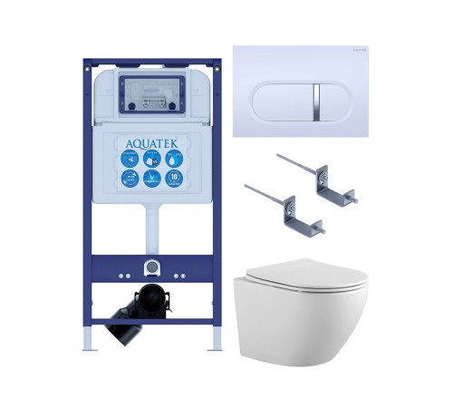 Комплект инсталляции 4 в 1 AQUATEK Европа с унитазом AQ1901-00 и клавишей KDI-0000042 SET AQUATEK ЕВРОПА-042 4в1