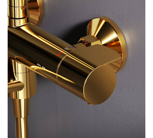 Душевая система AM.PM X-Joy с термостатом золото F0785A599