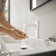 Смеситель для раковины Hansgrohe Finoris на 1 отверстие с донным клапаном белый матовый 76020700