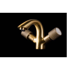 Смеситель для раковины Boheme Royal Cristal бронза матовая 311-Royal/CRST