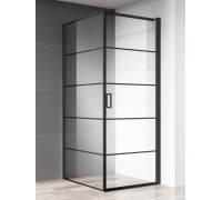 Душевой уголок AquaMe AQM5215-RH-8 800x800x1950 мм черный матовый AQM5215-RH-8
