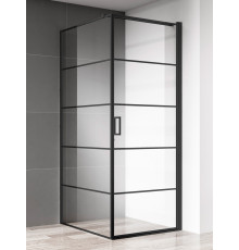 Душевой уголок AquaMe AQM5215-RH-8 800x800x1950 мм черный матовый AQM5215-RH-8