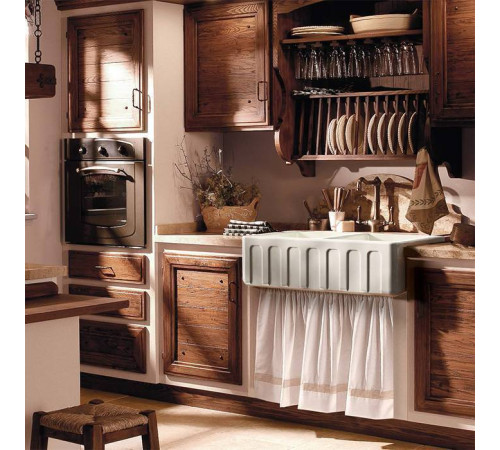 Раковина кухонная Kerasan Hannah Surrey 80x47x23 см без отверстия белый 545001