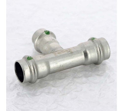 Тройник пресс Viega Sanpress Inox 18x15x18 мм нержавеющая сталь 435929