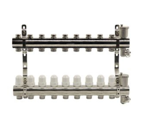 Блок коллекторный Kromwell 1 с термостатическими вставками и запорными клапанами 9 выходов 3/4 EK EU.ST6079950