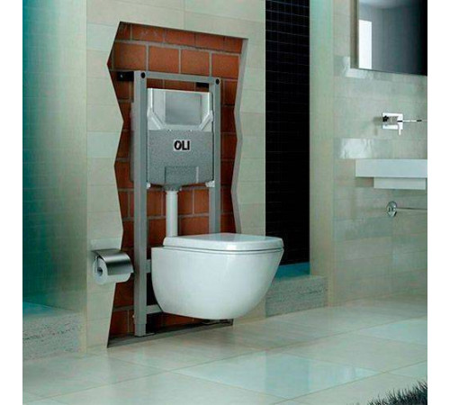 Инсталляция для унитаза OLI 80 с клавишей Slim хром 300572mSl00