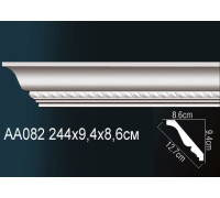 Карниз потолочный полиуретановый Perfect AA082 с рисунком 94x86x2400 мм AA082