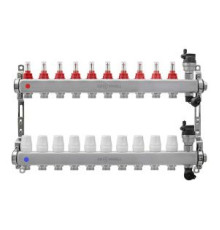 Коллекторный блок 1 из нержавеющей стали на 10 выходов 3/4 с расходомерами Kromwell KW.SM6006105