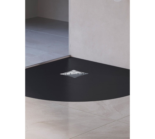 Душевой поддон полукруглый RGW ST/R-G 1000x1000 мм графит искусственный камень 16153100-02