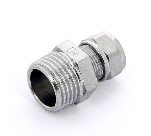 Муфта обжимная Tiemme хромированная 10х1/2 НР 1130024