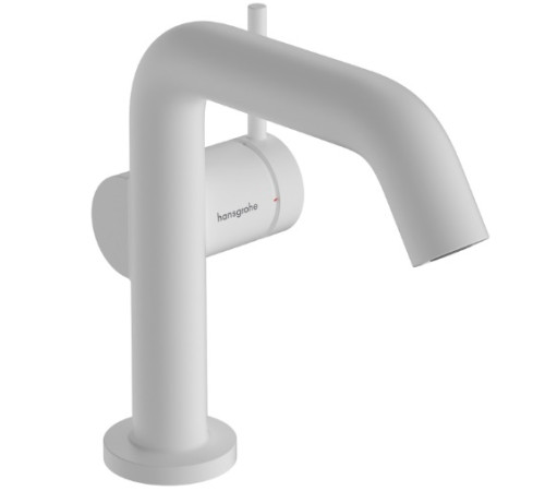 Смеситель для раковины Hansgrohe Tecturis S 112 мм Push-Open CoolStart белый матовый 73320700